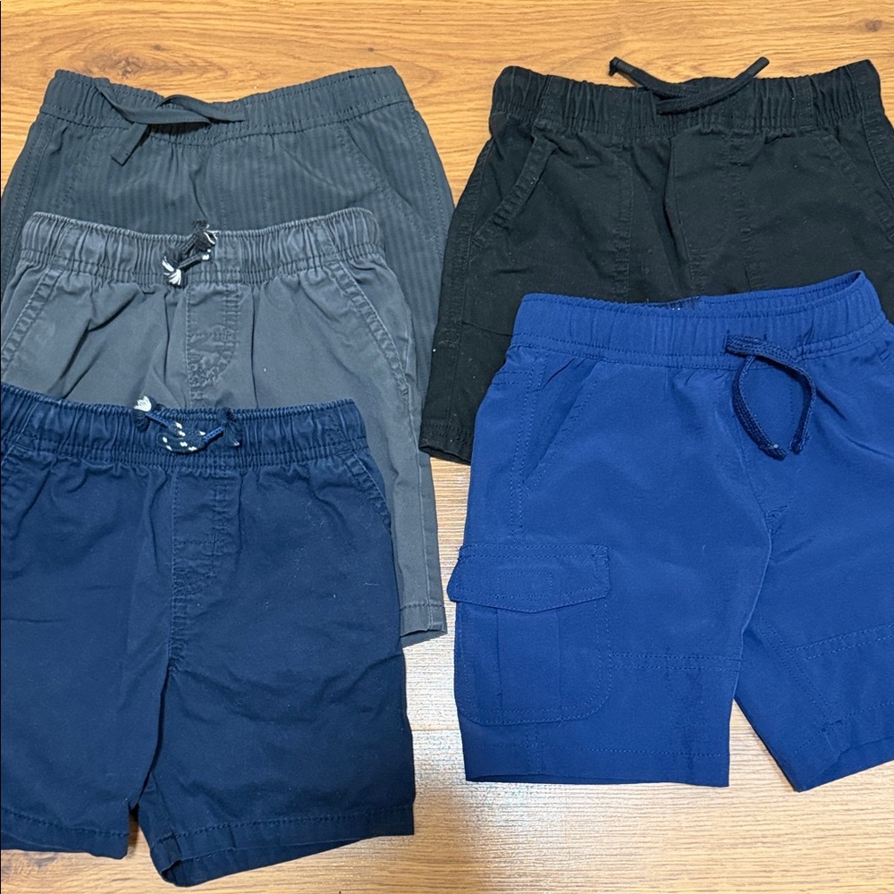 Cat & Jack Boys Shorts Pack - Black, Navy, Gray, Royal Blue